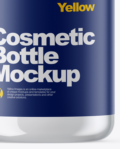 Clear Cosmetic Bottle Mockup