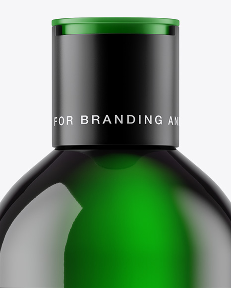 Green Cosmetic Bottle Mockup