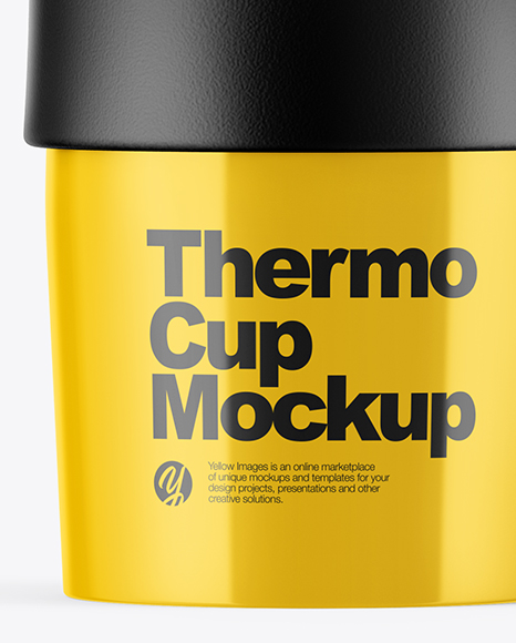 Glossy Thermo Cup Mockup