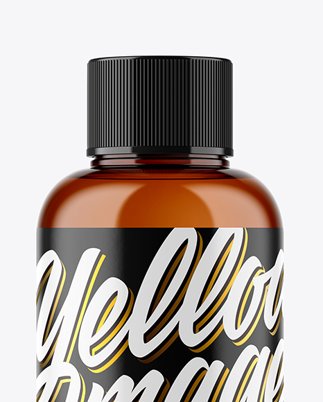 Amber Cosmetic Bottle Mockup Amber Cosmetic Bottle Mockup