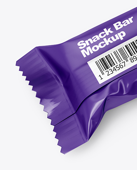 Glossy Snack Bar Mockup