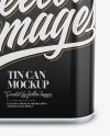 Glossy Tin Can Mockup