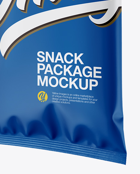 Matte Snack Package - Half Side View