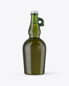 750ml Green Glass Olive Oil Bottle Mockup