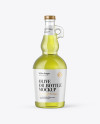 750ml Clear Glass Olive Oil Bottle Mockup