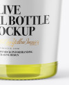 750ml Clear Glass Olive Oil Bottle Mockup