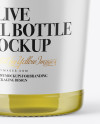 750ml Clear Glass Olive Oil Bottle Mockup