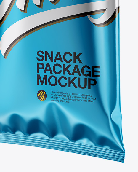 Metallic Snack Package - Half Side View