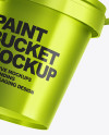 Two Metallic Paint Buckets Mockup