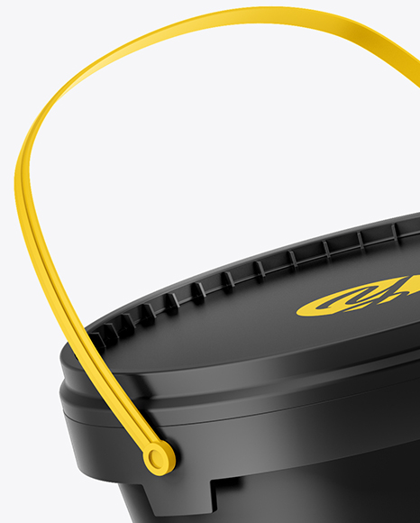 Two Matte Paint Buckets Mockup