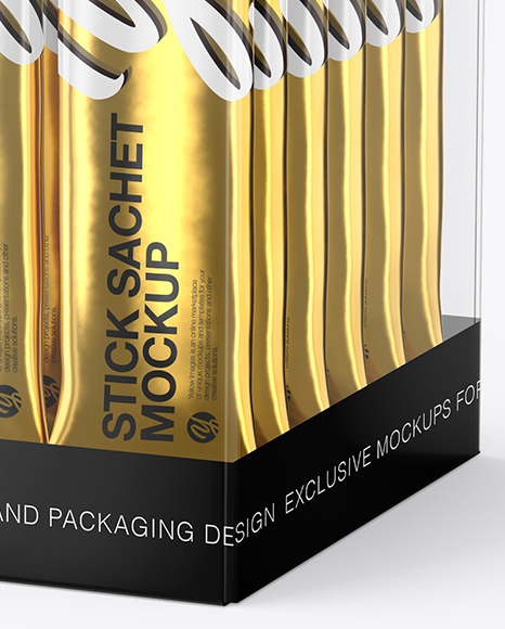 Box w/ 18 Sachets Mockup