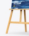 Easel Mockup - Half Side View