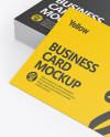 Stack of Business Cards Mockup