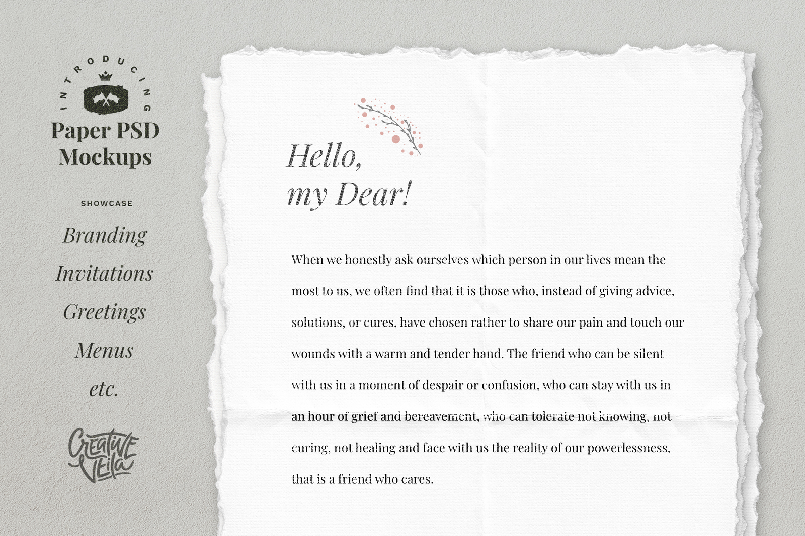 Deckle Edge Paper Mockup Set Deckle Edge Paper Mockup Set