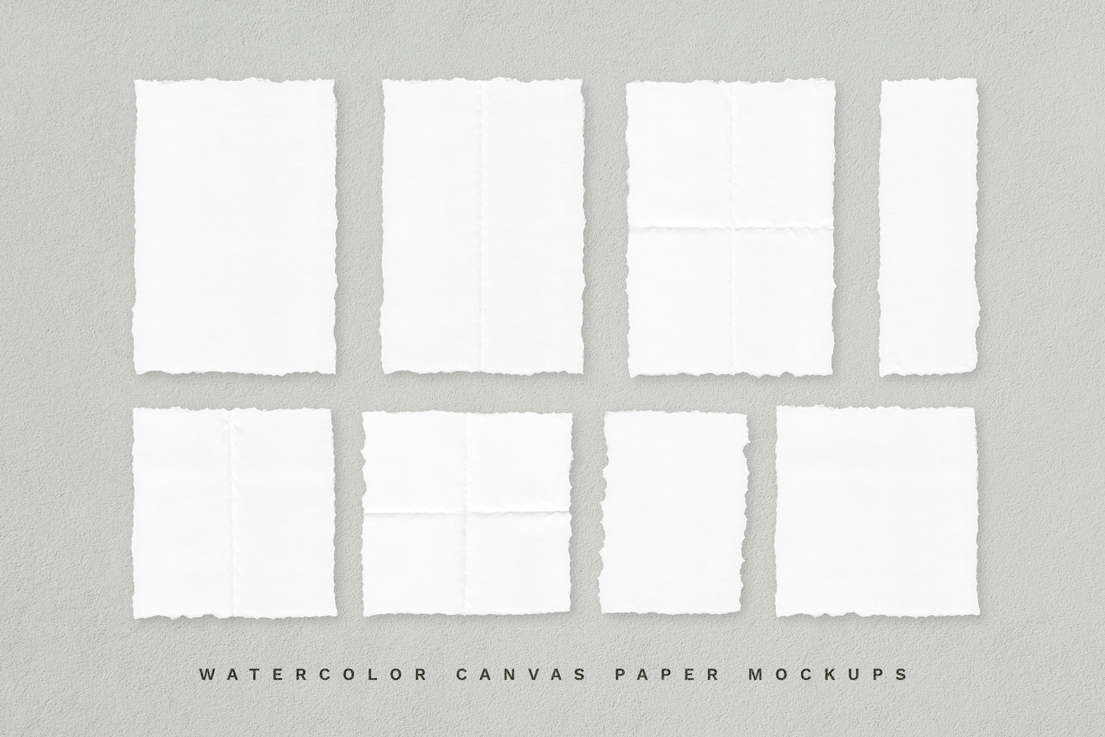 Deckle Edge Paper Mockup Set