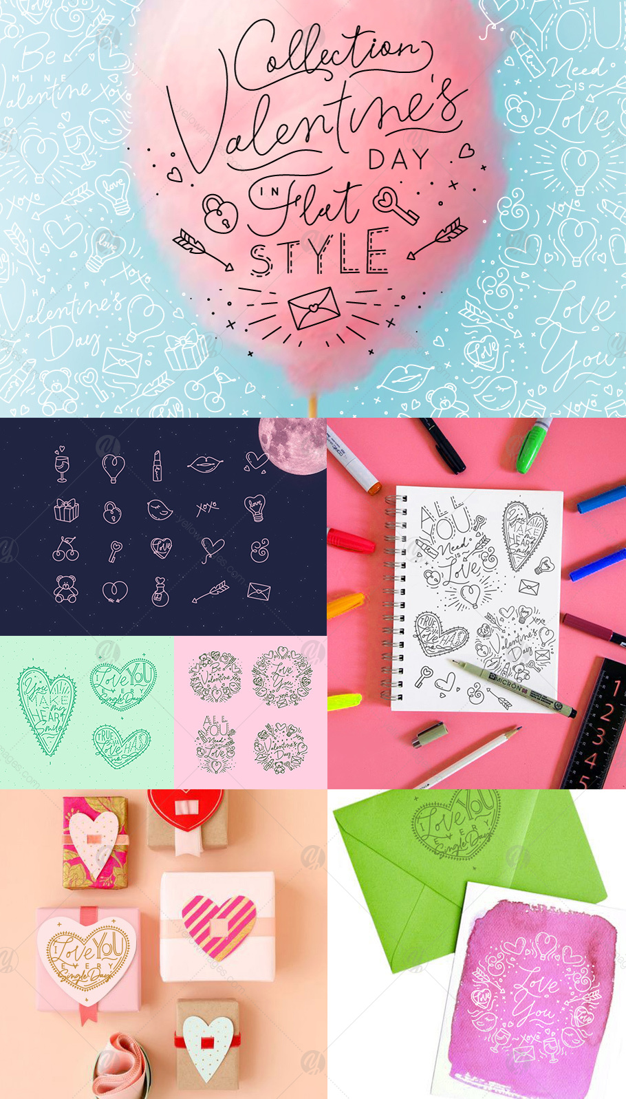 Valentine's Day Flat Style Valentine's Day Flat Style