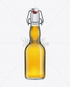 Glass Bottle with Gold Beer and Swing Top Closure 330ml