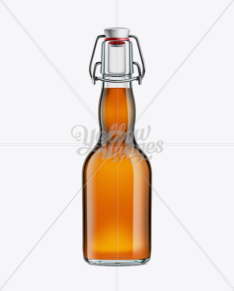 Glass Bottle with Amber Ale and Swing Top Closure 330ml