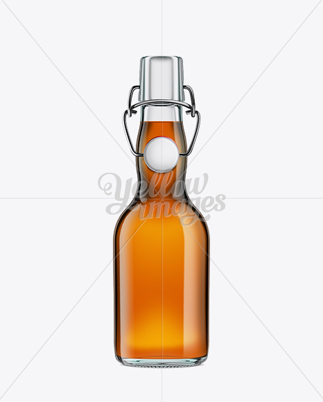 Glass Bottle with Amber Ale and Swing Top Closure 330ml