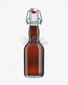 Glass Bottle with Brown Ale and Swing Top Closure 330ml