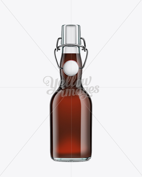 Glass Bottle with Brown Ale and Swing Top Closure 330ml