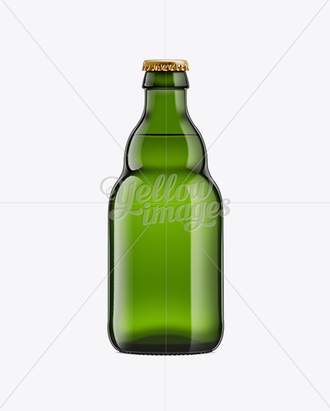 Emerald Green Bottle with Lager Beer 330ml