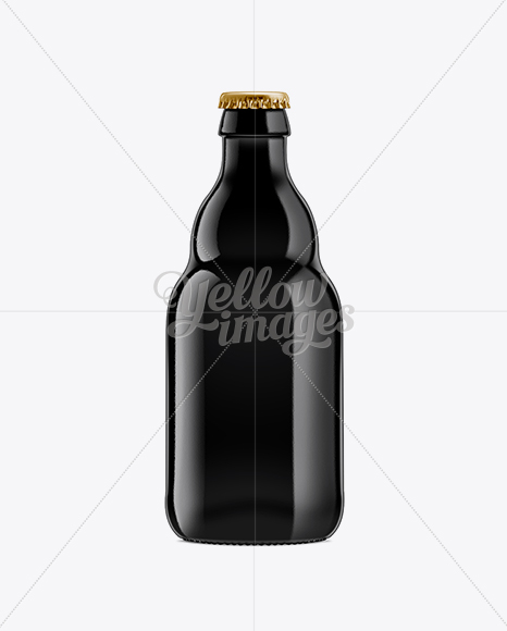 Black Glass Beer Bottle 330ml