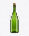 Emerald Green Beer Bottle sealed with a Cork and Muselet 750ml