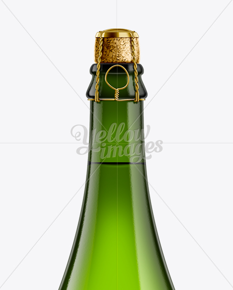 Emerald Green Beer Bottle sealed with a Cork and Muselet 750ml