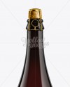 750ml Black Amber Beer Bottle with a Cork and Muselet Mockup