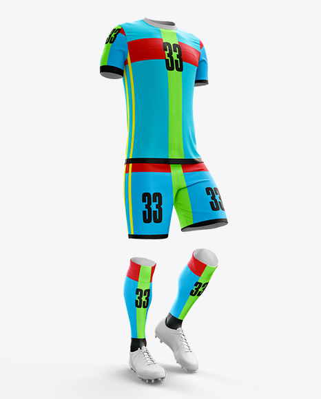 Full Soccer Kit Halfside View - Free Download Images High Quality PNG