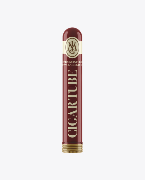 Glossy Cigar Tube Mockup