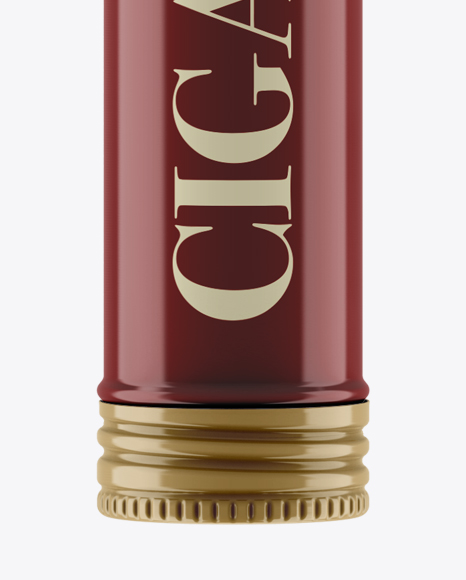Glossy Cigar Tube Mockup Glossy Cigar Tube Mockup