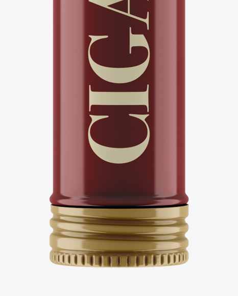 Glossy Cigar Tube Mockup