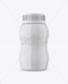 Glossy Plastic Jar in Shrink Sleeve Mockup