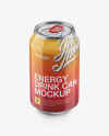 330ml Glossy Aluminium Can Mockup (High-Angle Shot)