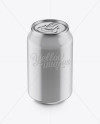 330ml Metallic Aluminium Can Mockup (High-Angle Shot)