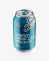 330ml Metallic Aluminium Can Mockup (High-Angle Shot)