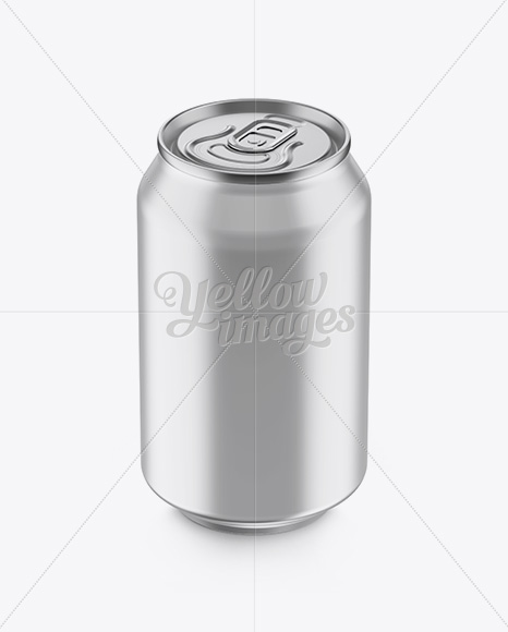 330ml Matte Aluminium Can Mockup (High-Angle Shot)