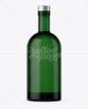 Green Glass Absinthe Bottle Mockup