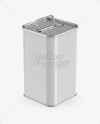 Olive Oil Tin Can w/ Handle Mockup - Halfside View