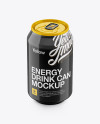 330ml Aluminium Can with Glossy Finish Mockup (High-Angle Shot)