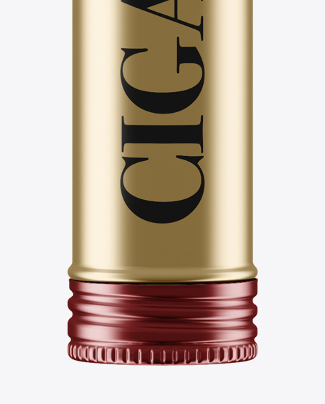 Metallic Cigar Tube Mockup Metallic Cigar Tube Mockup
