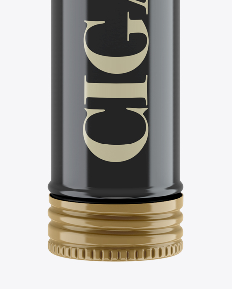 Glossy Cigar Tube Mockup