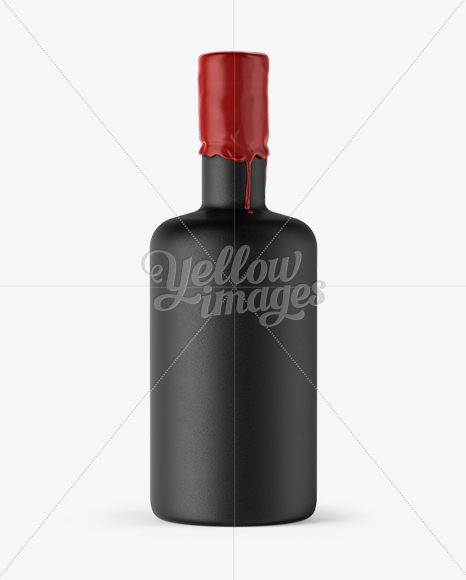 Ceramic Bottle With Wax Top Mockup