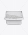 Glossy Butter Tub Mockup - Front View (High-Angle Shot)