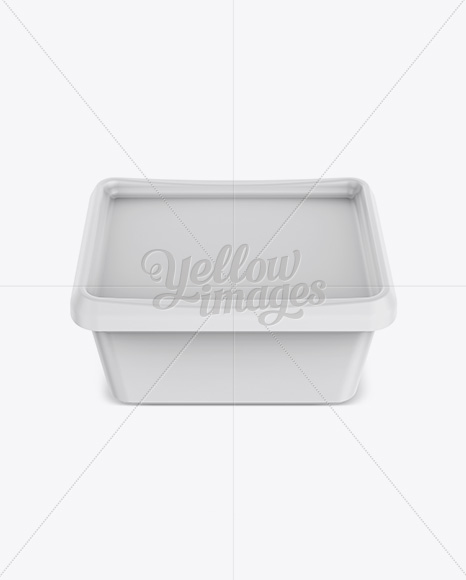 Matte Butter Tub Mockup - Front View (High-Angle Shot)