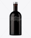 Dark Amber Glass Bottle Mockup - Front View