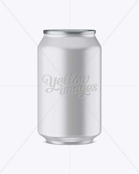 330ml Aluminium Can With Matte Finish Mockup (Eye-Level Shot)