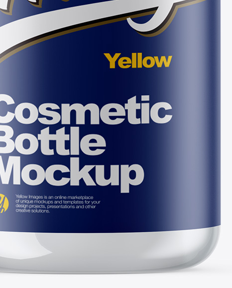 Clear Cosmetic Bottle Mockup